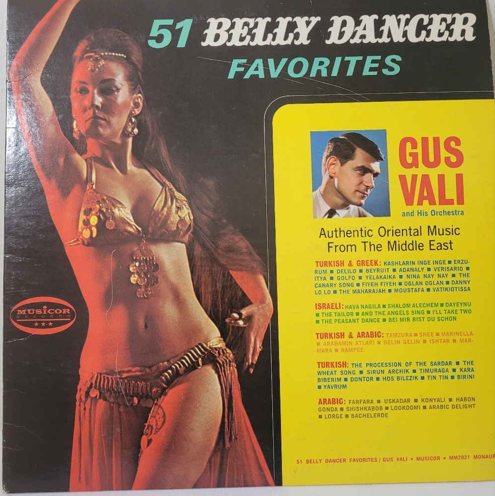 Gus Vali Autographed, Signed, Inscribed 51 Belly Dancer Favorites Vinyl Record